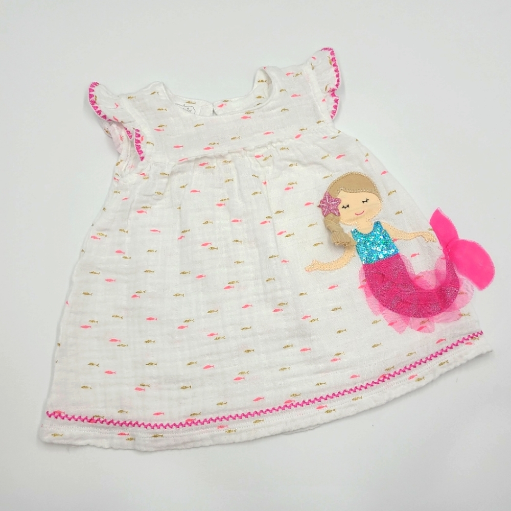 Mud Pie muslin mermaid dress size 3-6 months